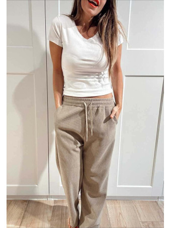 Pantalón Casual Pana EVELOR Taupe HEVE