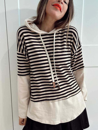 Sudadera Rayas con Capucha WRANGLER Negro HEVE