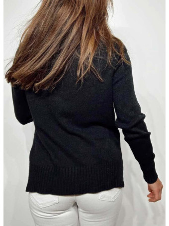 Jersey Básico Cuello Vuelto HALLENITTA Negro HEVE