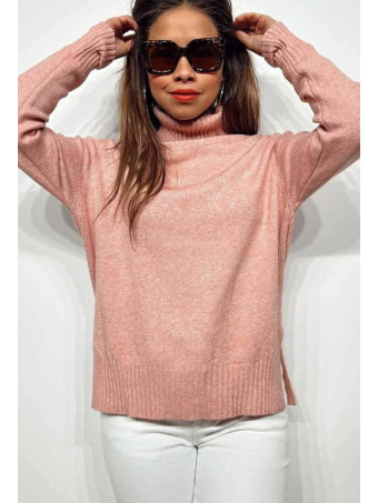 Jersey Básico Cuello Vuelto HALLENITTA Rosa HEVE