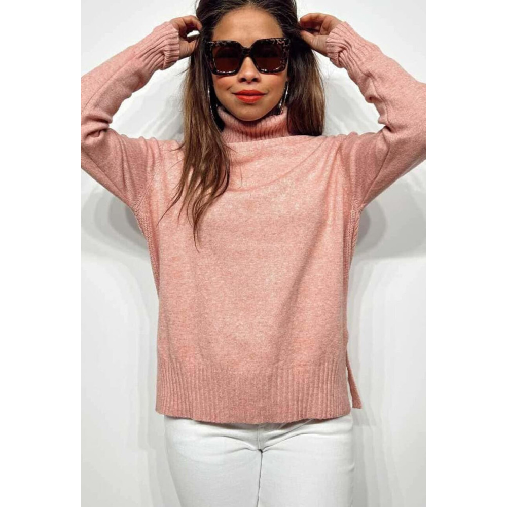 Jersey Básico Cuello Vuelto HALLENITTA Rosa HEVE