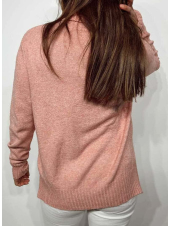 Jersey Básico Cuello Vuelto HALLENITTA Rosa HEVE