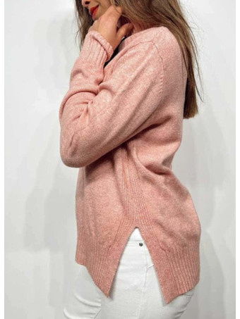 Jersey Básico Cuello Vuelto HALLENITTA Rosa HEVE