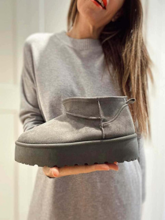 Bota Australiana Baja Plataforma THUNDARA Gris HEVE