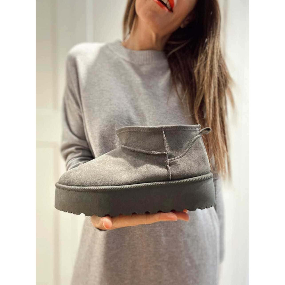 Bota Australiana Baja Plataforma THUNDARA Gris HEVE