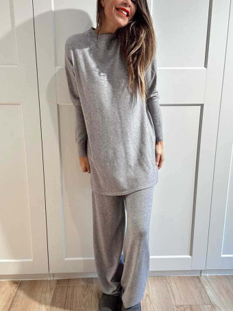 Conjunto Punto Jersey y Pantalón GIULIA Gris HEVE