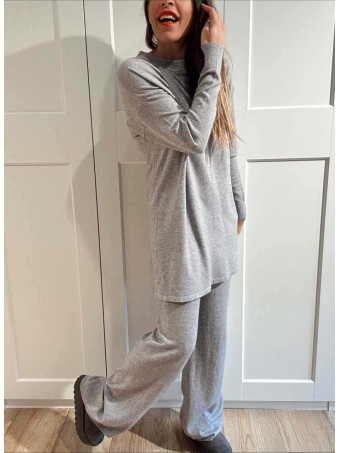 Conjunto Punto Jersey y Pantalón GIULIA Gris HEVE