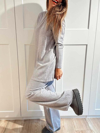 Conjunto Punto Jersey y Pantalón GIULIA Gris HEVE