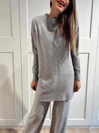 Conjunto Punto Jersey y Pantalón GIULIA Gris HEVE