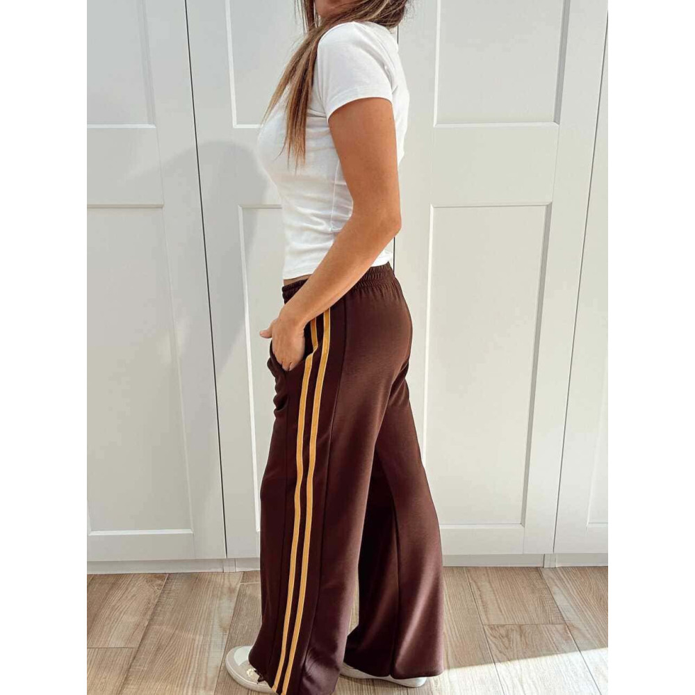 Pantalón Sporty Franja Lateral ELKO Marrón HEVE