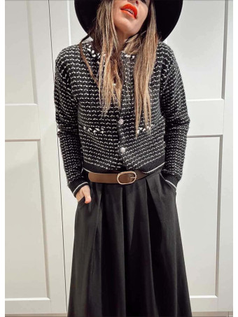 Chaqueta Punto Pespuntes VALTERIE Negro HEVE