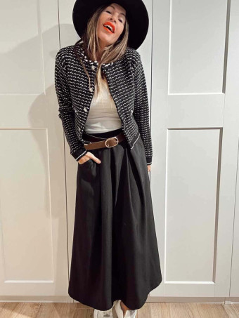 Chaqueta Punto Pespuntes VALTERIE Negro HEVE