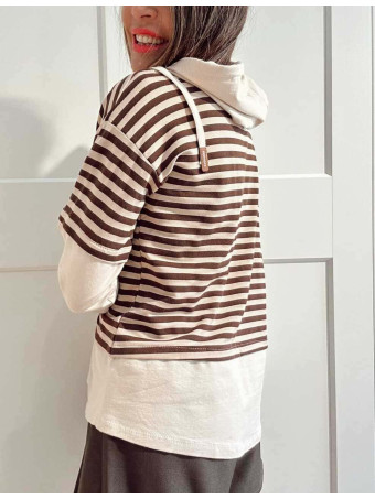 Sudadera Rayas con Capucha WRANGLER Marrón HEVE