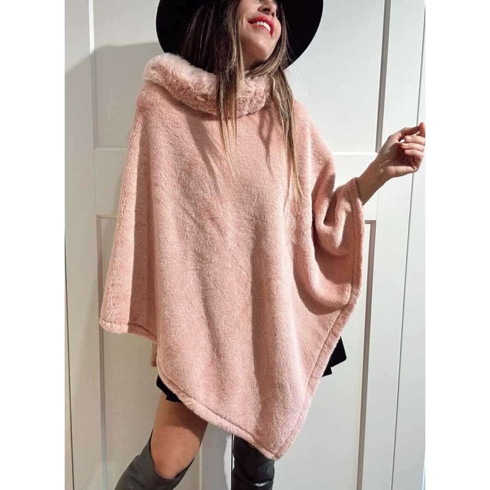 Poncho Pelo WHARMBY Rosa HEVE