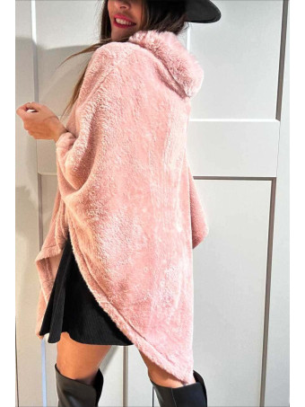 Poncho Pelo WHARMBY Rosa HEVE