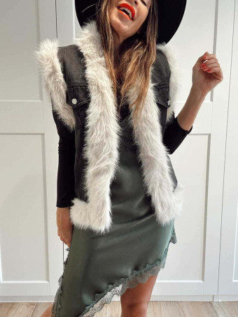 Chaleco Vaquero Pelo VANDAL Negro HEVE