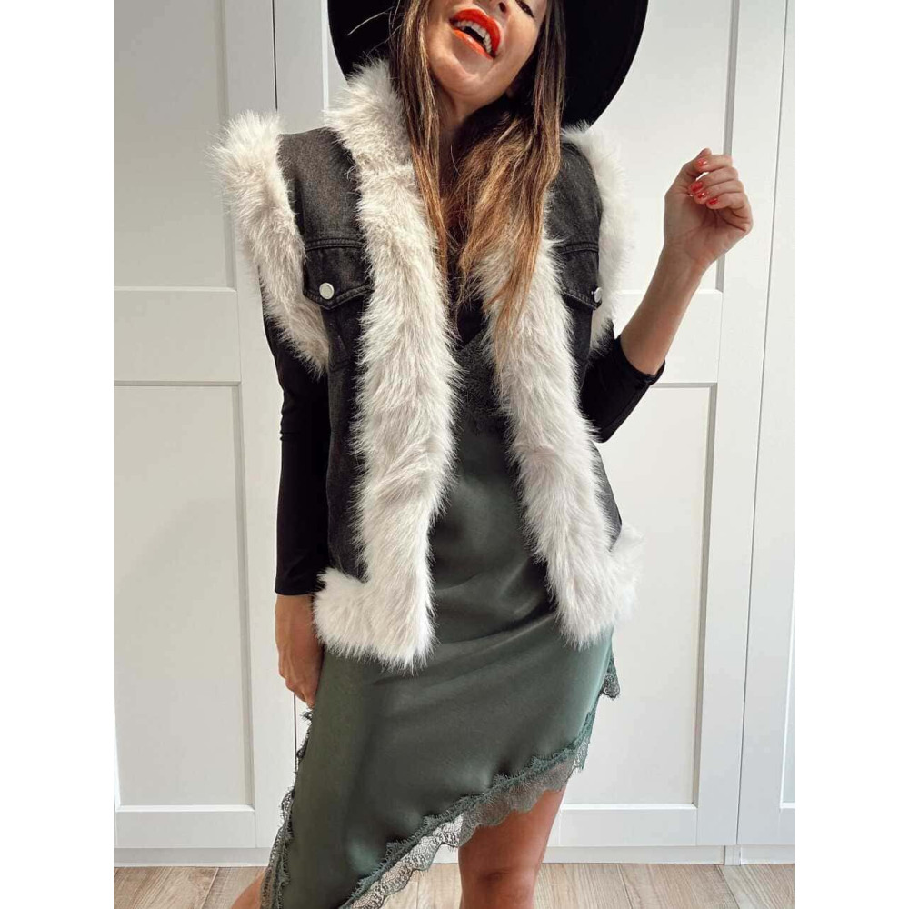 Chaleco Vaquero Pelo VANDAL Negro HEVE