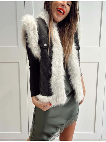 Chaleco Vaquero Pelo VANDAL Negro HEVE