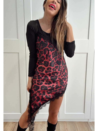 Vestido Lencero Print EONELA Berenjena HEVE