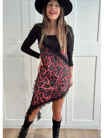 Vestido Lencero Print EONELA Berenjena HEVE