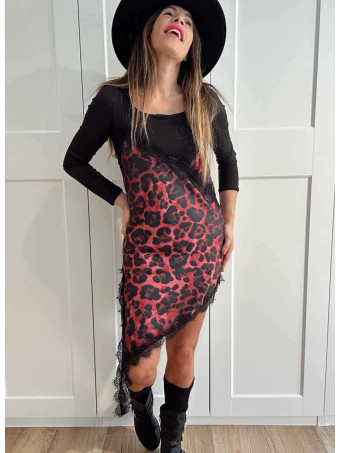 Vestido Lencero Print EONELA Berenjena HEVE