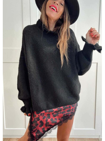 Jersey Ruffle AVIGNON Negro HEVE