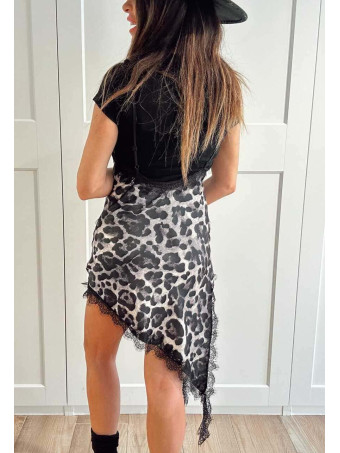 Vestido Lencero Print EONELA Gris HEVE