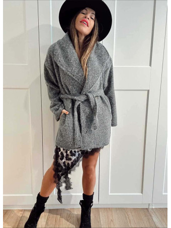 Abrigo Soft Maxi-Solapa JARLEEN Gris HEVE