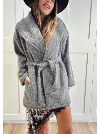 Abrigo Soft Maxi-Solapa JARLEEN Gris HEVE