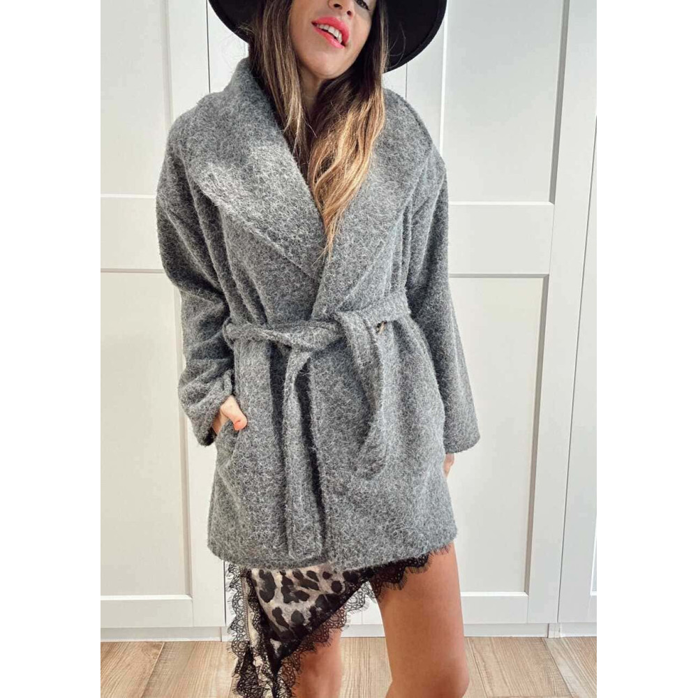 Abrigo Soft Maxi-Solapa JARLEEN Gris HEVE