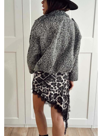 Chaqueta Rizo con Trabillas VANDREYA Gris HEVE