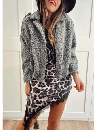 Chaqueta Rizo con Trabillas VANDREYA Gris HEVE