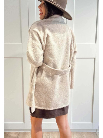 Abrigo Soft Maxi-Solapa JARLEEN Beige HEVE