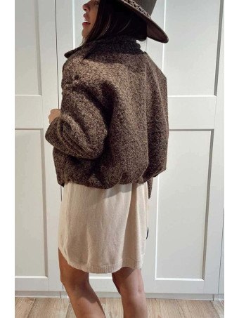 Chaqueta Rizo con Trabillas VANDREYA Chocolate HEVE