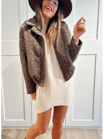 Chaqueta Rizo con Trabillas VANDREYA Chocolate HEVE