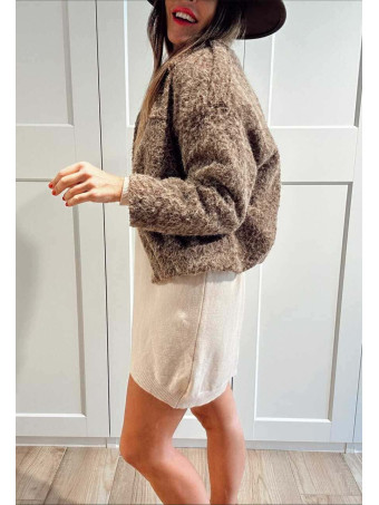 Chaqueta Rizo con Trabillas VANDREYA Moca HEVE