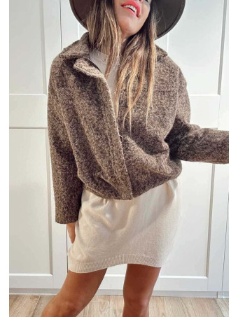 Chaqueta Rizo con Trabillas VANDREYA Chocolate HEVE