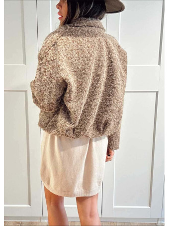 Chaqueta Rizo con Trabillas VANDREYA Moca HEVE