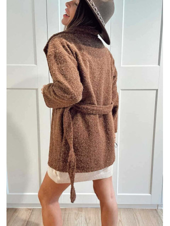 Abrigo Soft Maxi-Solapa JARLEEN Marrón HEVE