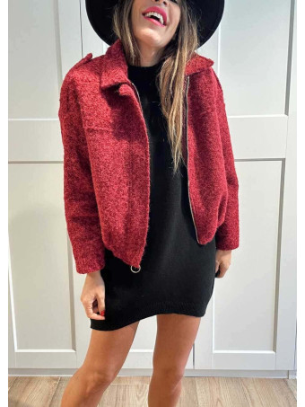 Chaqueta Rizo con Trabillas VANDREYA Burdeos HEVE