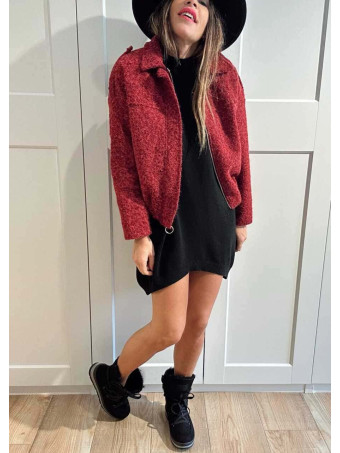 Chaqueta Rizo con Trabillas VANDREYA Burdeos HEVE