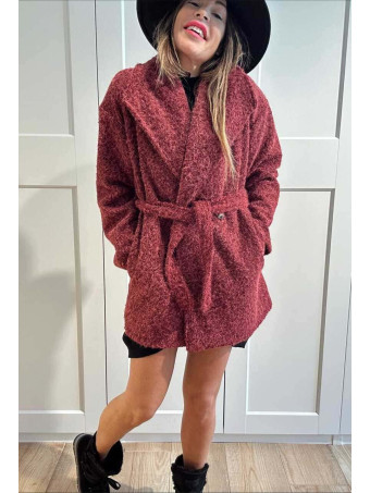 Abrigo Soft Maxi-Solapa JARLEEN Burdeos HEVE