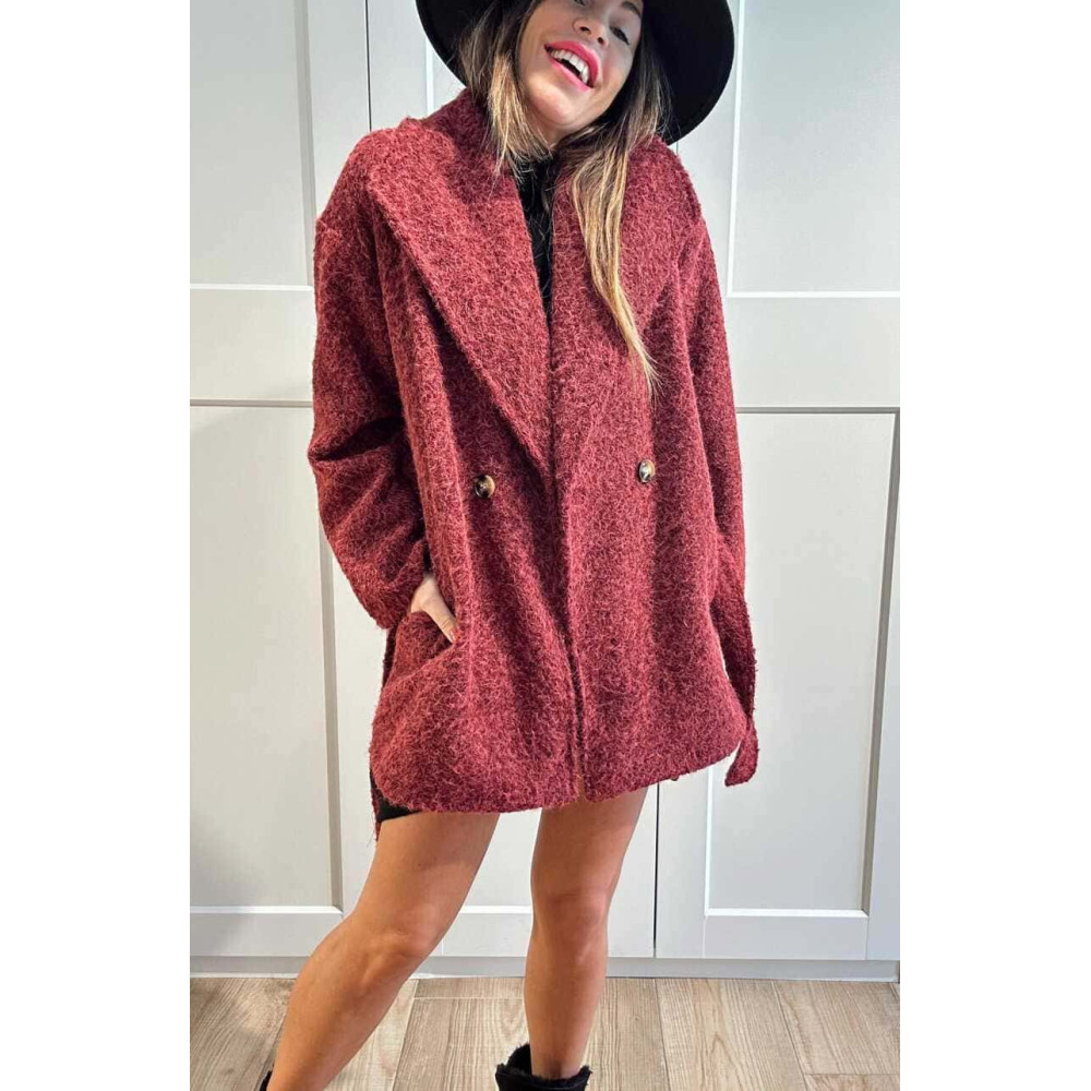 Abrigo Soft Maxi-Solapa JARLEEN Burdeos HEVE