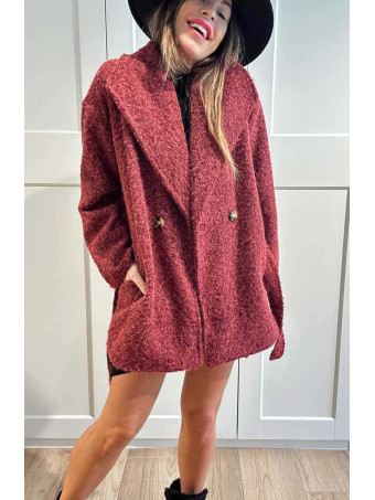 Abrigo Soft Maxi-Solapa JARLEEN Burdeos HEVE