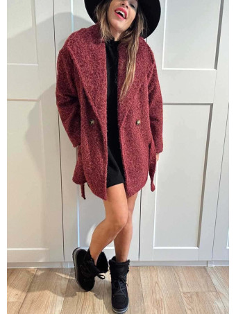 Abrigo Soft Maxi-Solapa JARLEEN Burdeos HEVE