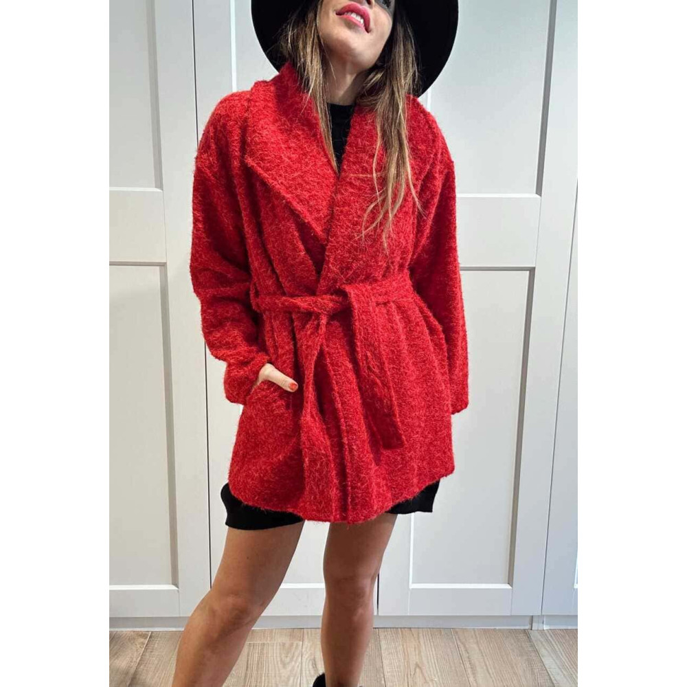 Abrigo Soft Maxi-Solapa JARLEEN Rojo HEVE