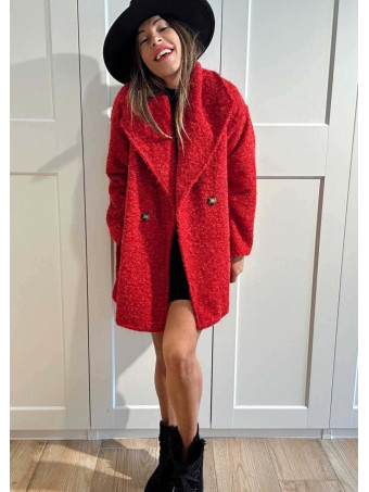 Abrigo Soft Maxi-Solapa JARLEEN Rojo HEVE
