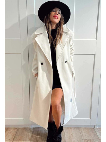 Abrigo Paño con Cinturón BEAUMONT Beige HEVE