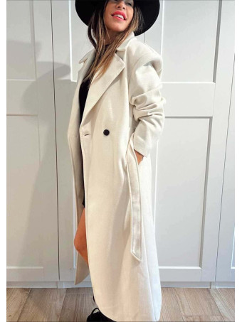 Abrigo Paño con Cinturón BEAUMONT Beige HEVE