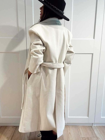 Abrigo Paño con Cinturón BEAUMONT Beige HEVE
